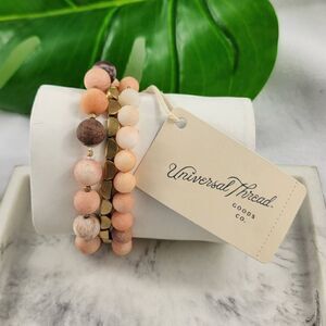 Universal Thread Genuine Stone set of 3 bracelets